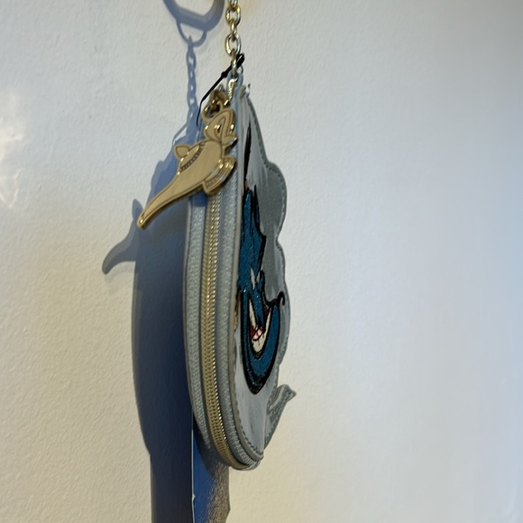 Disney Danielle Nicole coin purse blue Genie Aladdin Sparkle Gold Key Chain NWT - Picture 3 of 7